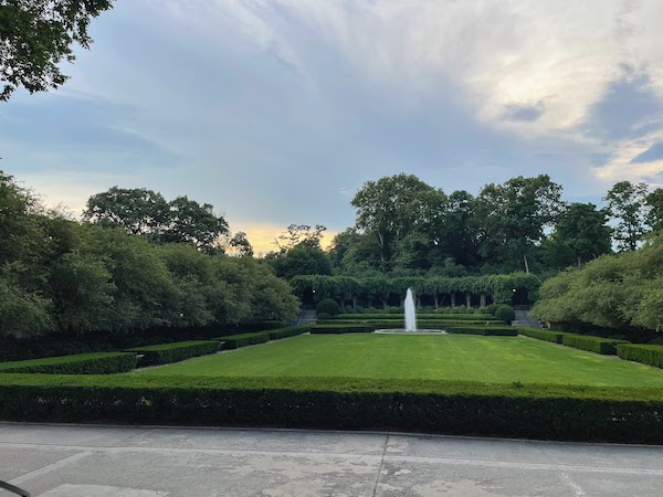 fountain in the conservatory garden in central park, a great date night idea | Better Together Here