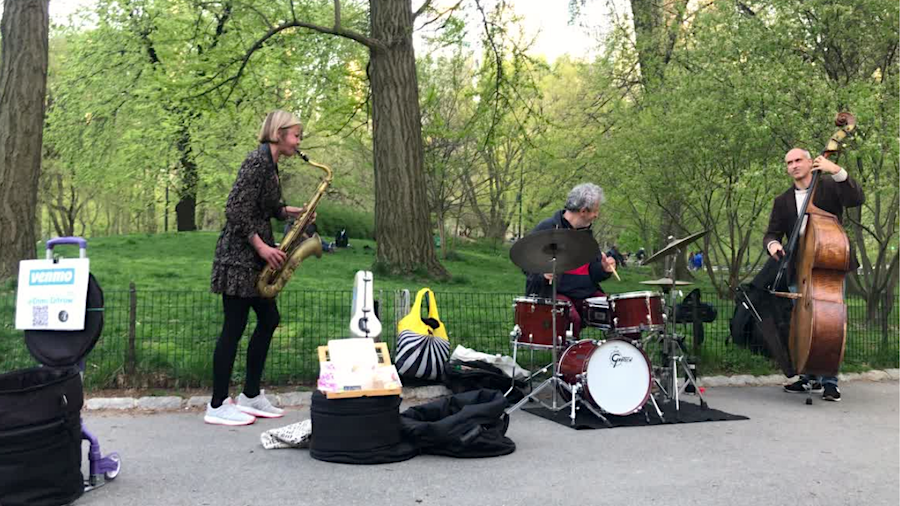 jazz trio playing in central park | Better Together Here