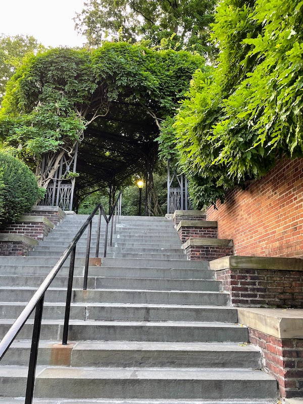a beautiful staircase and brick work in the conservatory garden | Better Together Here