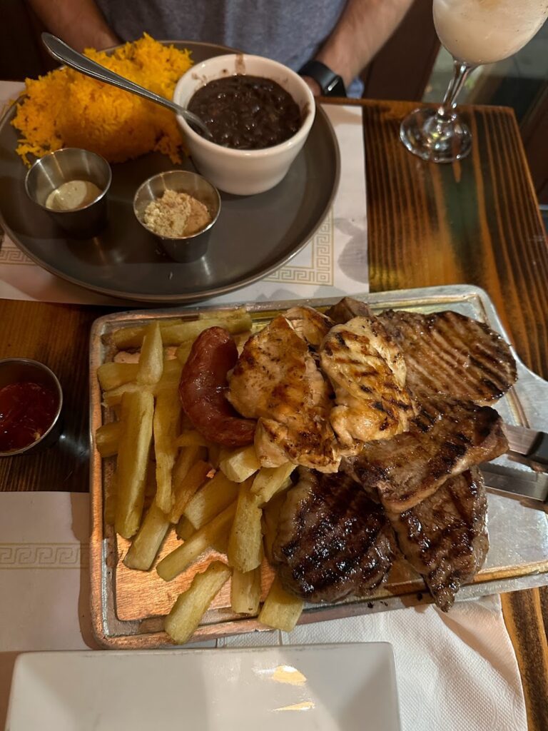 Tabua de Carnes with Yucca Fries & Rice and Beans at Nelore Grill in Hell's Kitchen NYC | Better Together Here