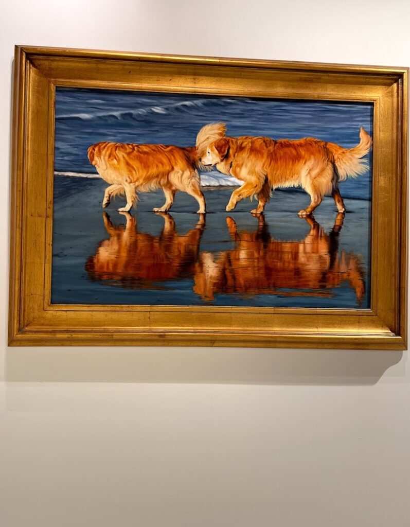 art piece of golden retrievers at museum of the dog | Better Together Here