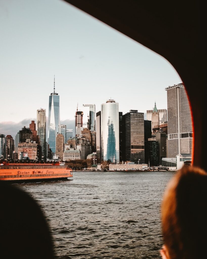 taking the staten island ferry is a free date idea in NYC | Better Together Here