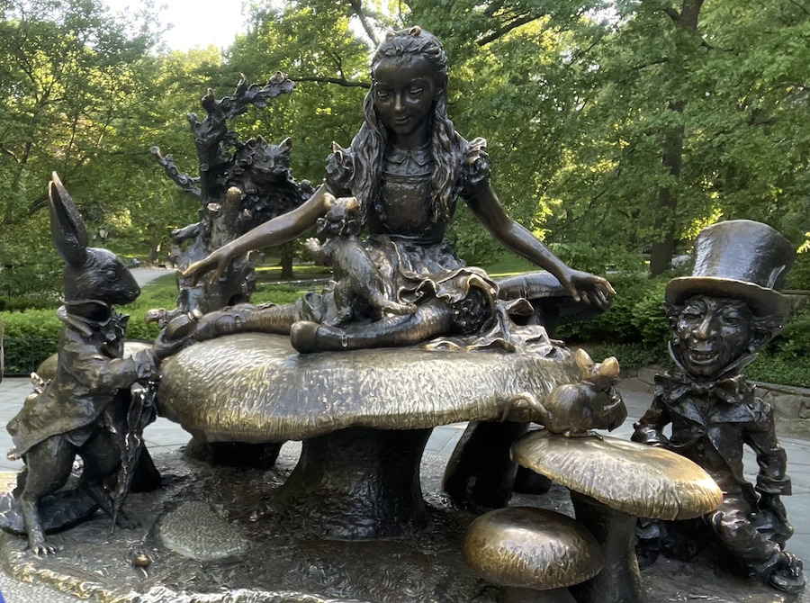 alice in wonderland statue in central park | Better Together Here