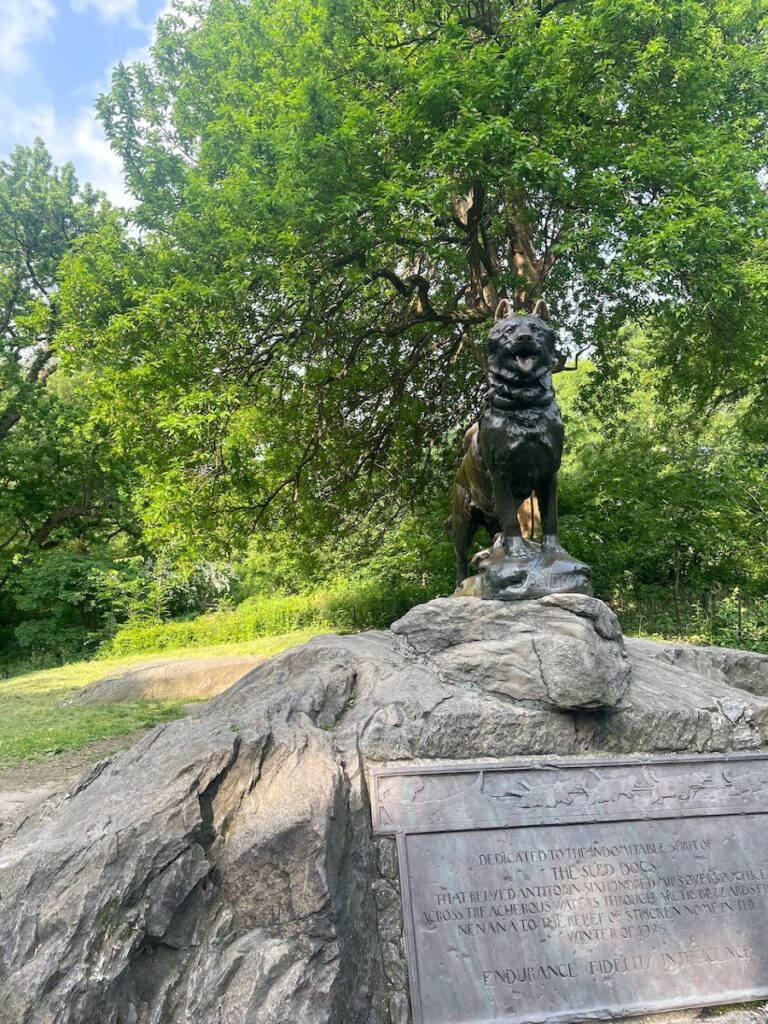 Central park best sale sled dog statue