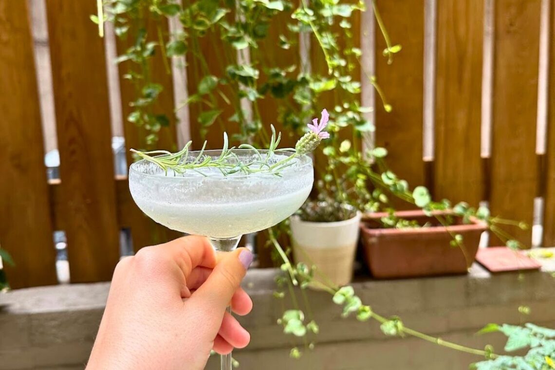 lavender haze cocktail recipe in hand | Better Together Here