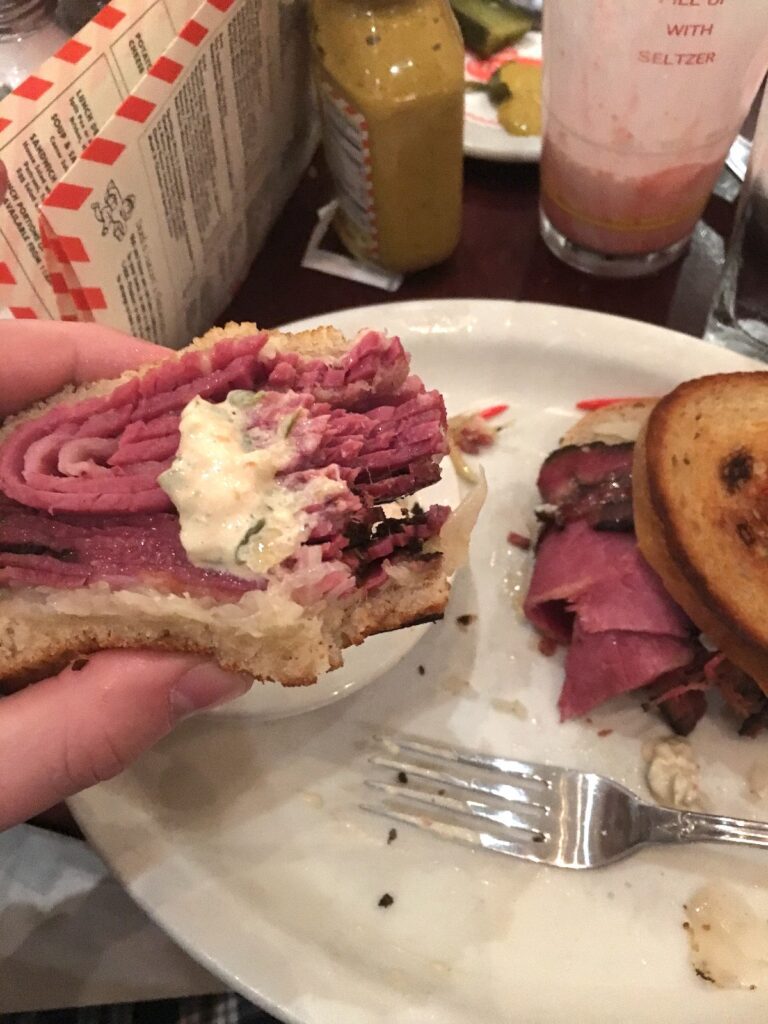 reuben sandwich from juniors restaurant in times square | Better Together Here