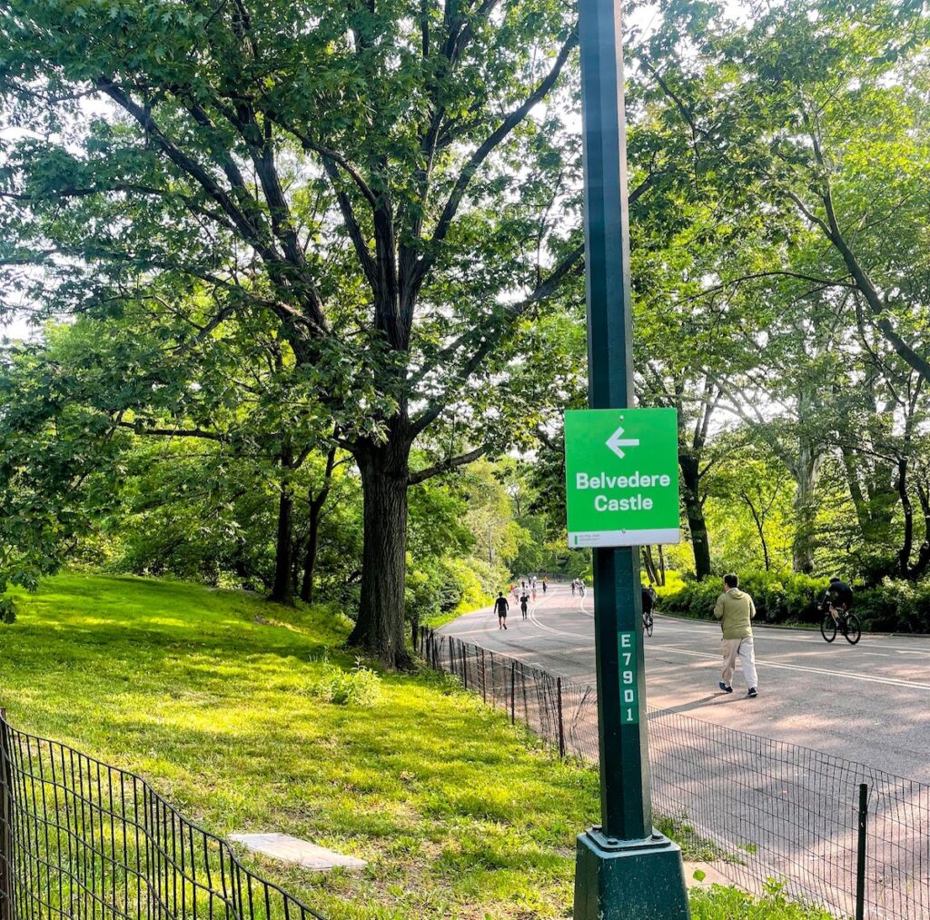 sign pointing to belvedere castle nyc | Better Together Here