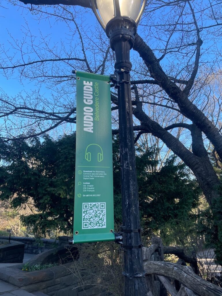 belvedere castle audio guide sign | Better Together Here