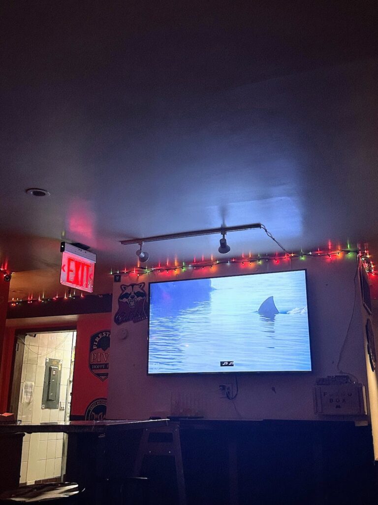 jaws movie playing at gebhards beer culture | Better Together Here