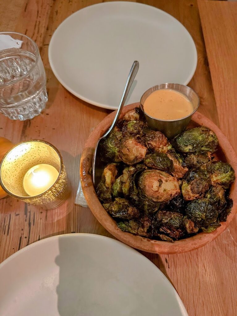 brussels sprouts at ella social | Better Together Here