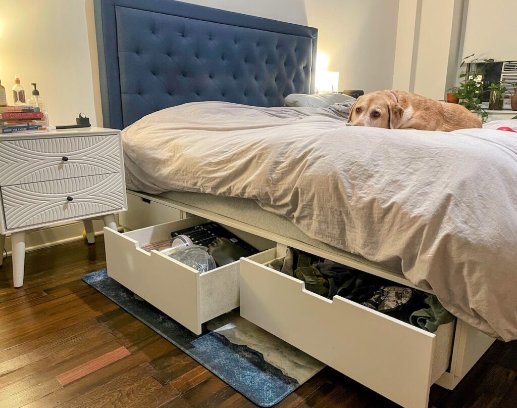 finding a bed with built in storage can maximize space in nyc apartments | Better Together Here