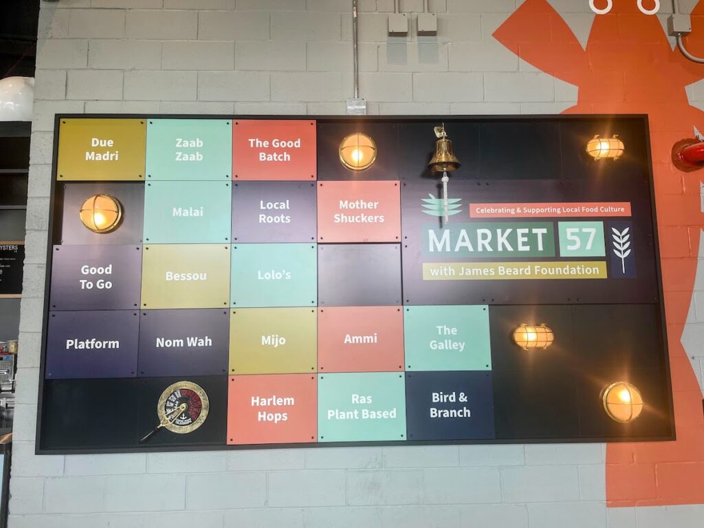 list of food vendors at pier 57 food hall | Better Together Here