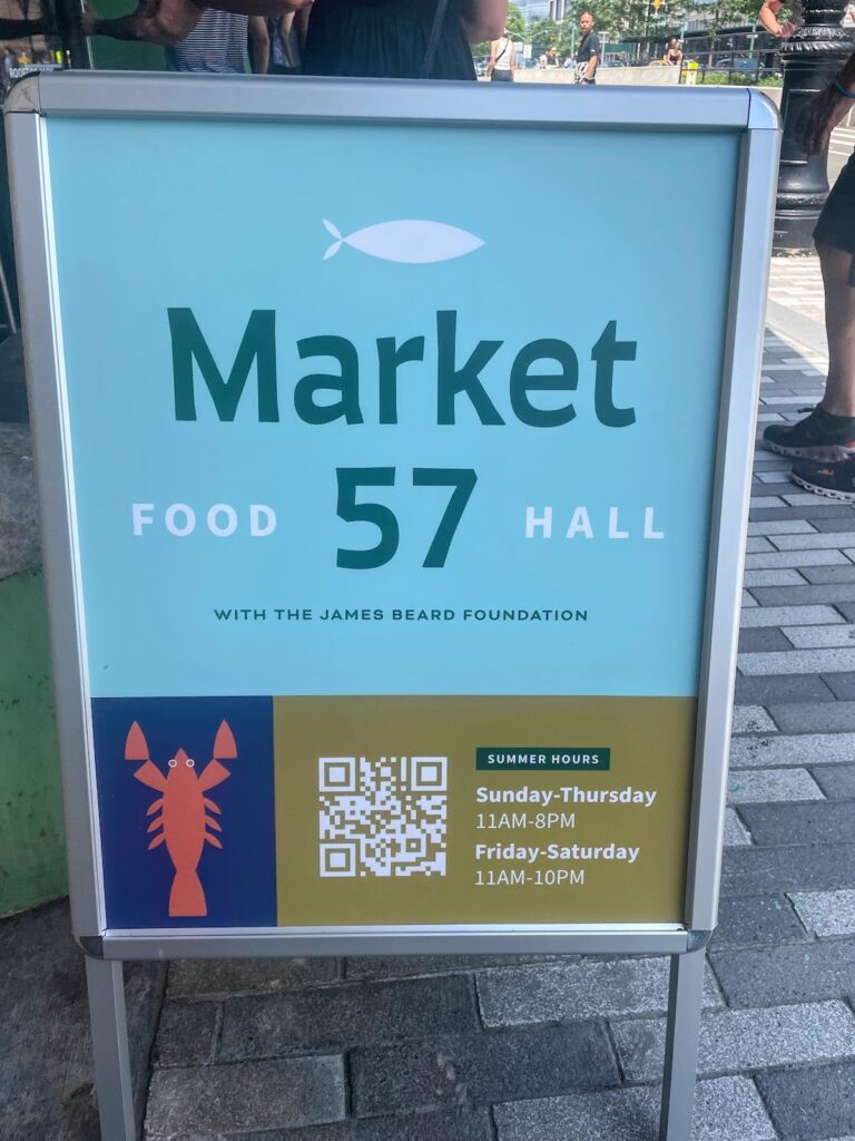 market 57 food hall sign and hours | Better Together Here