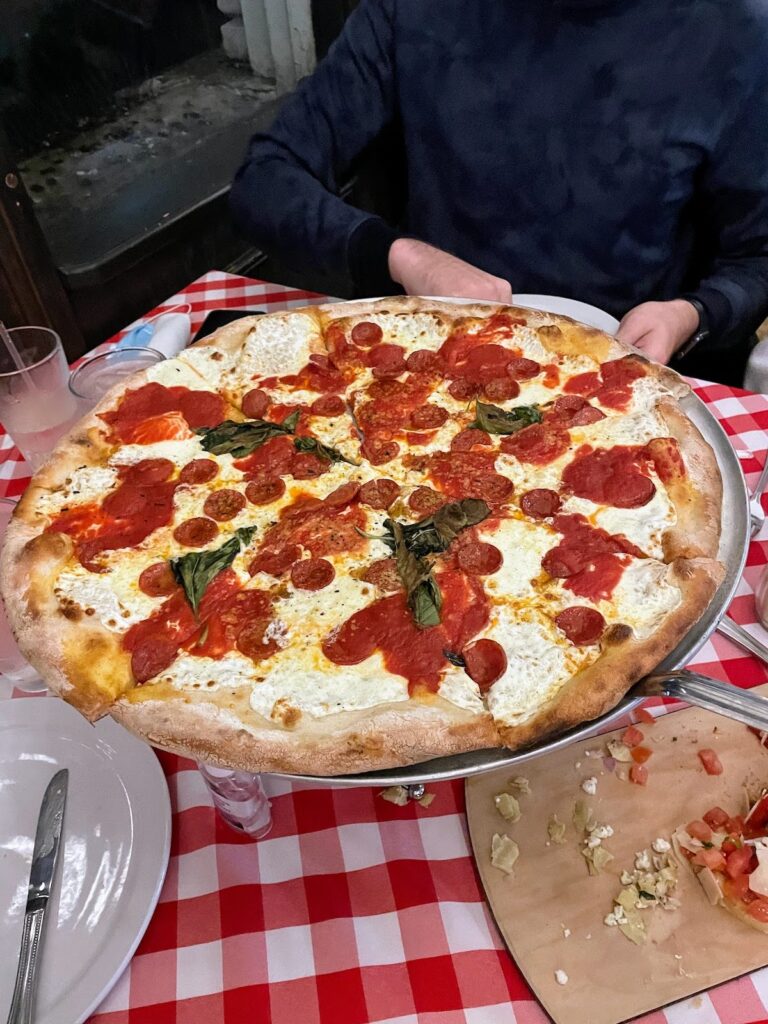 pizza pie from grimaldis pizzeria in dumbo brooklyn | Better Together Here