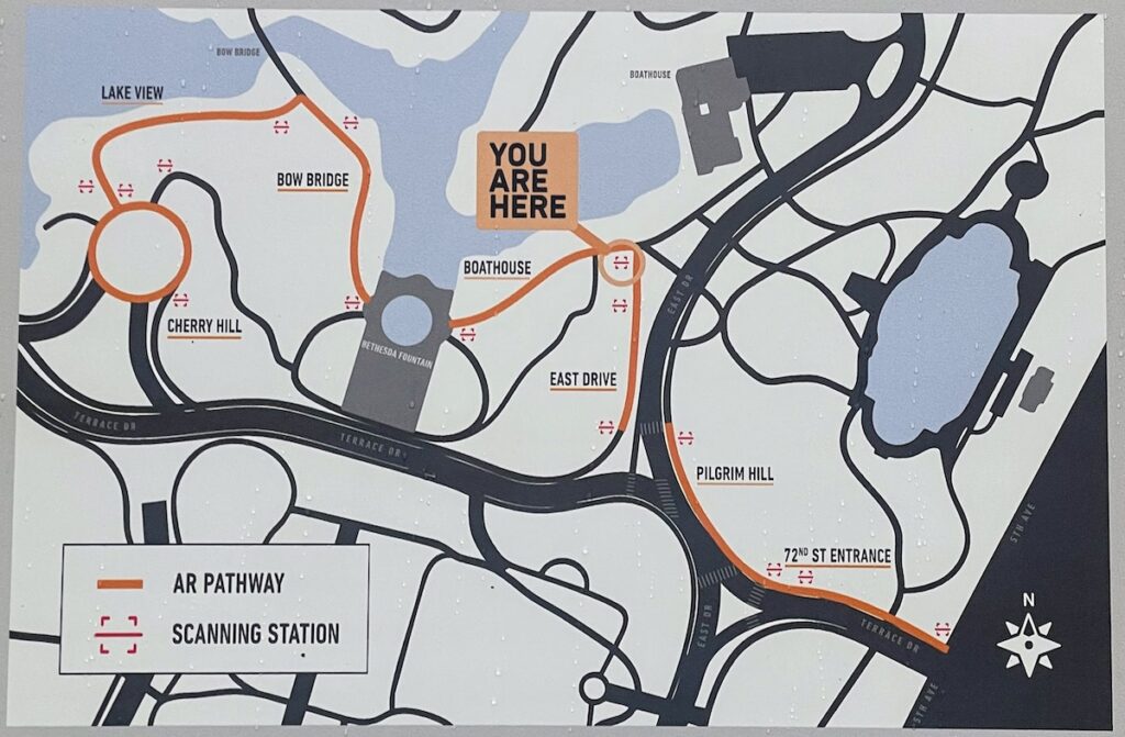 map of the gates augmented reality experience in central park | Better Together Here