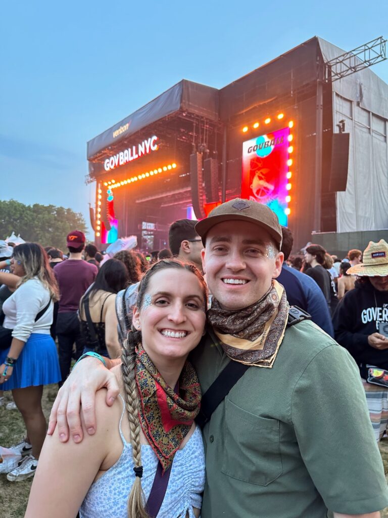 a couple at governors ball in nyc | Better Together Here