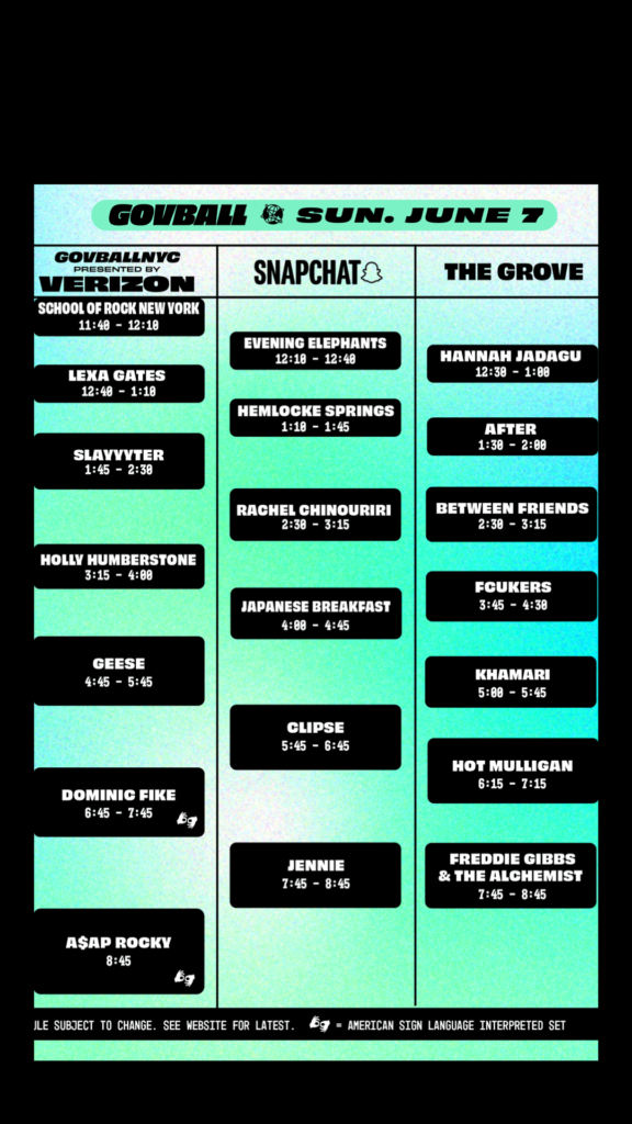 sunday gov ball 2026 phone wallpaper set times | Better Together Here